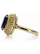 Пръстен Винтидж бижута Сапфир 14K жълто злато vrc068y